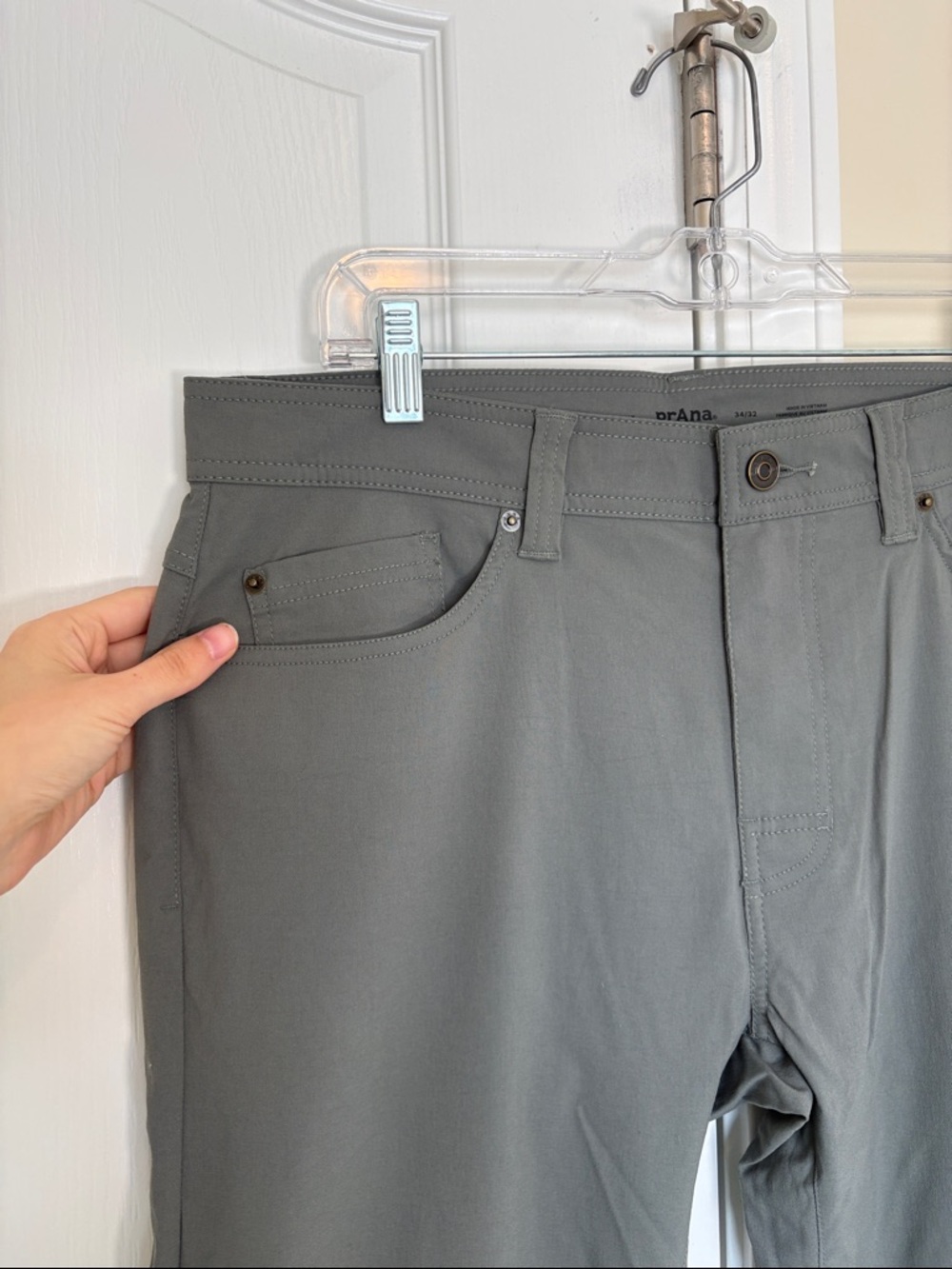 PrAna Brion Pants Men’s Size 34x32 Standard Straight in Thyme Green - Picture 5 of 9